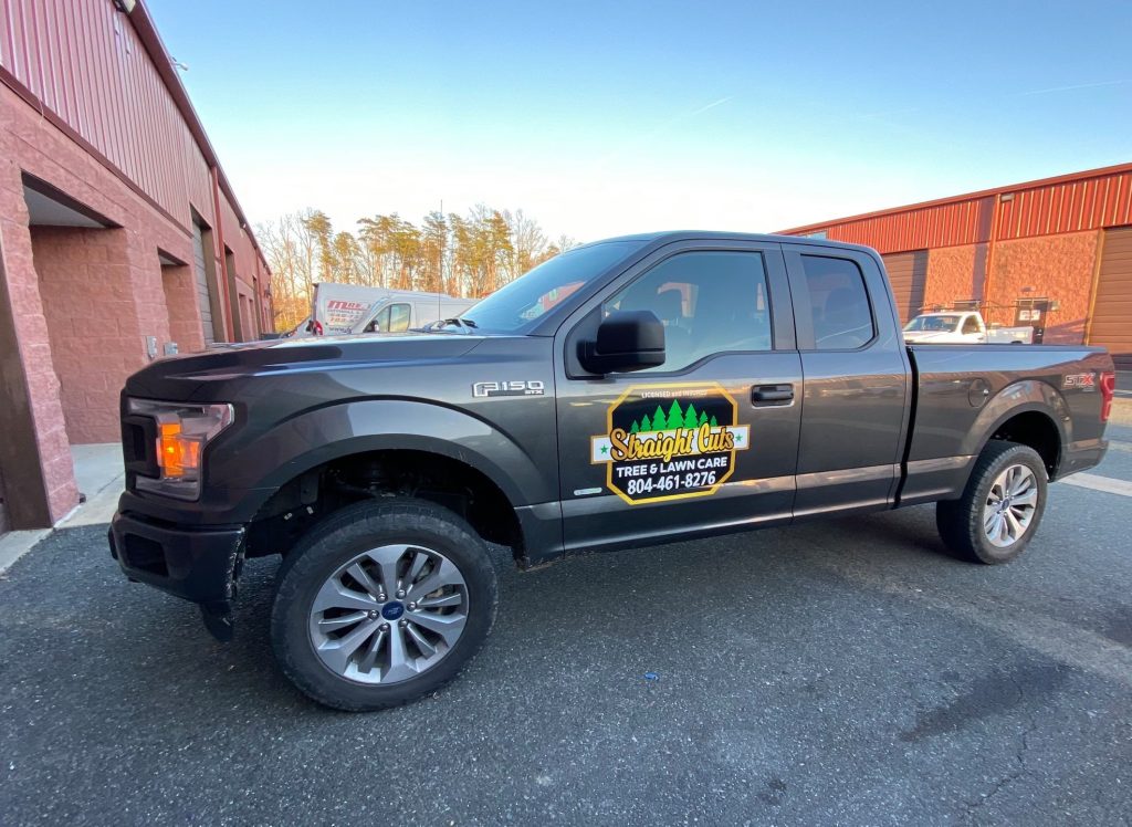 lettering for lawn care business truck
